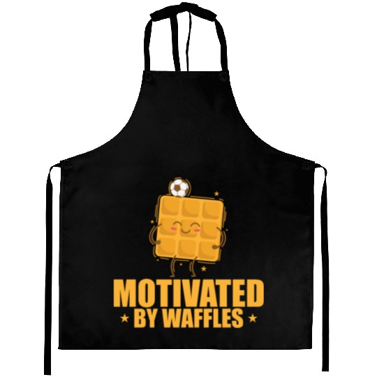 Motivated by Waffles Dough Pastry Snack Aprons