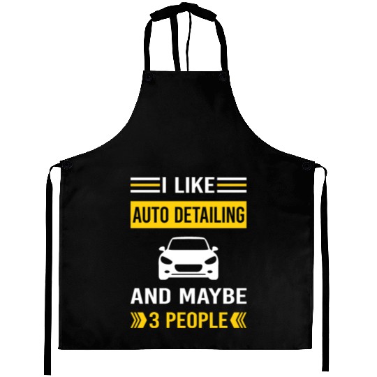 3 People Auto Detailing Car Detail Detailer Aprons