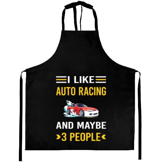 3 People Auto Racing Automotive Autosport Aprons