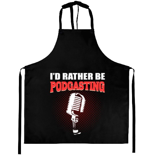 Podcast Microphone Podcast Editor Aprons