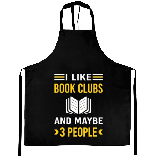 3 People Book Club Read Reader Reading Books Aprons