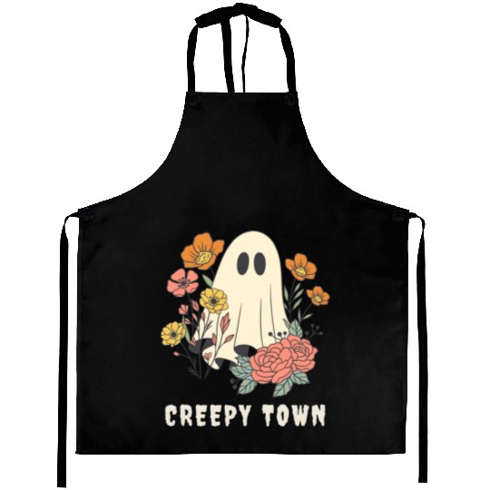 Boo Ghost - Creepy town Aprons