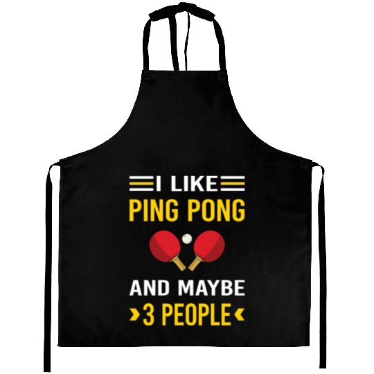 3 People Ping Pong Table Tennis Aprons