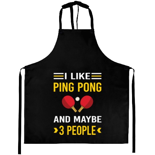 3 People Ping Pong Table Tennis Aprons