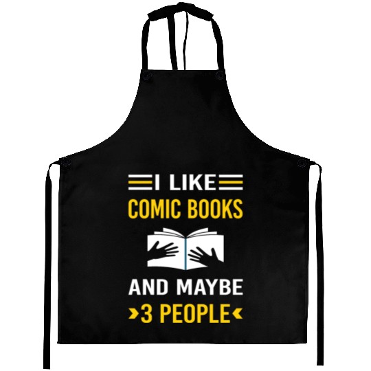 3 People Comic Books Comics Aprons