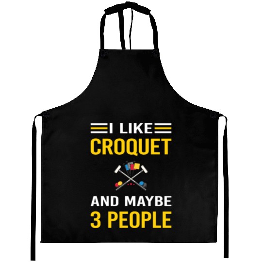 3 People Croquet Aprons