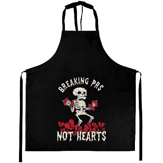 Anti Valentine´s Day Broken Heart Powerlifting Gym Aprons