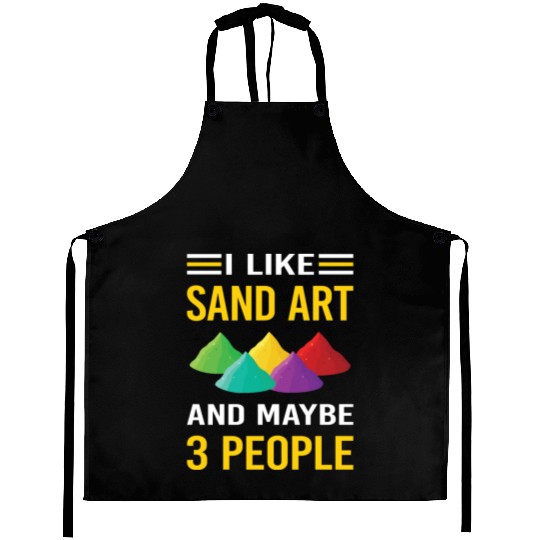 3 People Sand Art Aprons