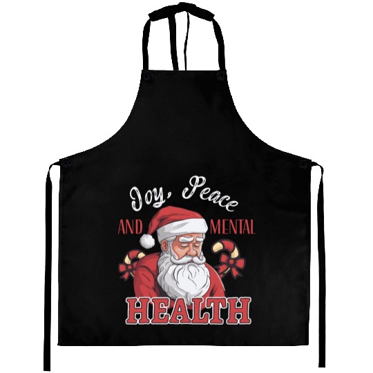 Mental Health Christmas Anti Christmas Holiday Aprons