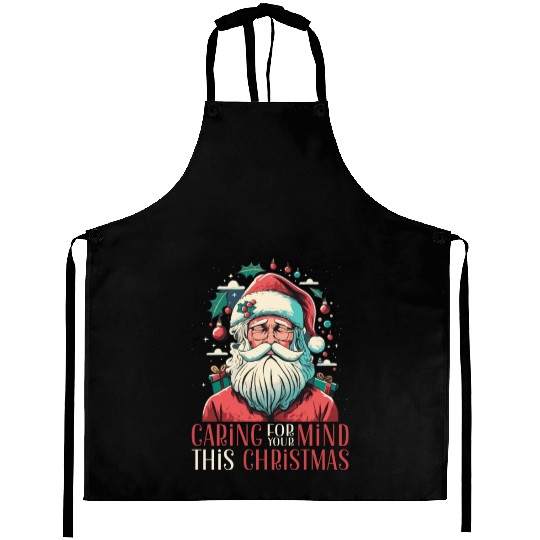 Mental Health Christmas Anti Christmas Holiday Aprons