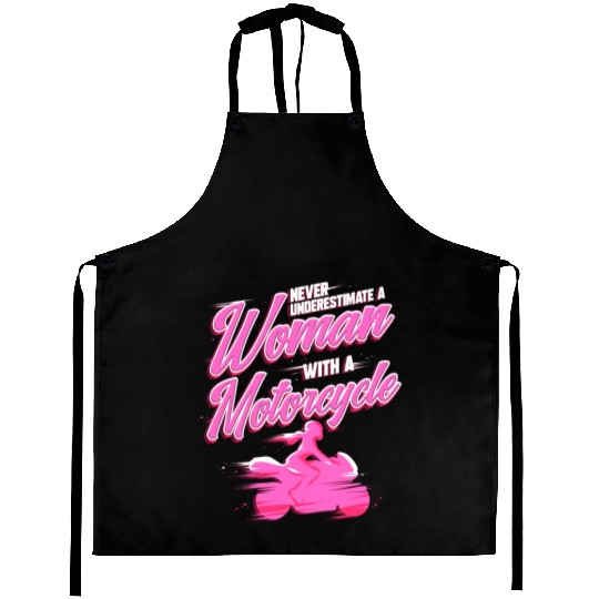 Ladies Motorcycle Girl Biker Gift for Motocross Aprons