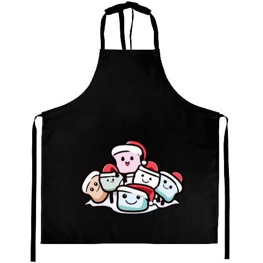 Marshmallow Friends In Snow Aprons