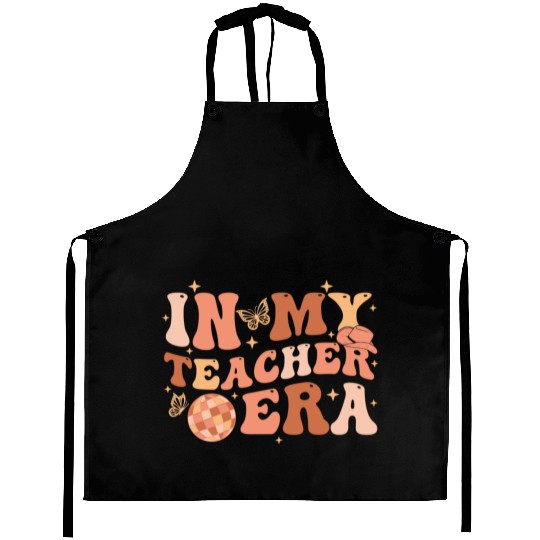 In My Teacher Era Teaching Back To School Groovy Aprons