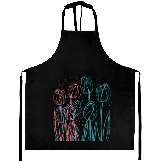 Colorful Tulips Garden Aprons