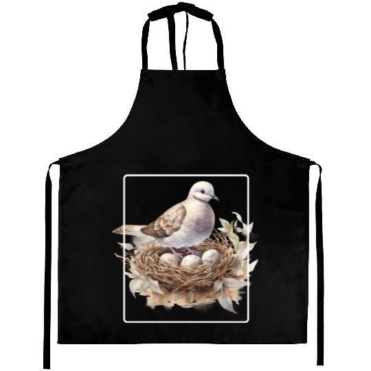 Quail Bird With Eggs Aprons
