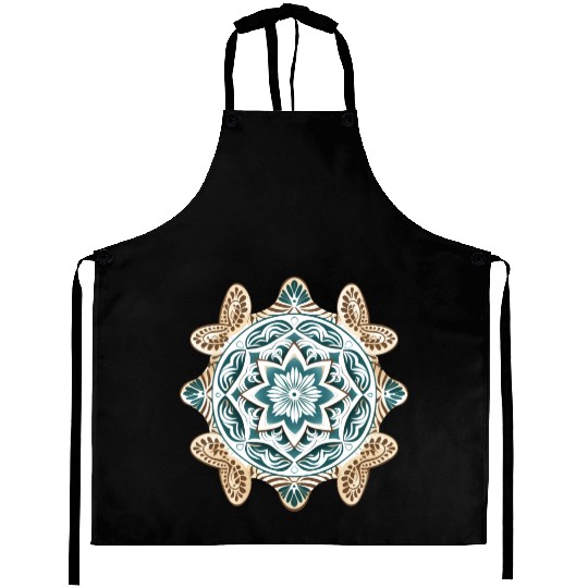 Sea Turtle Mandala Art Aprons