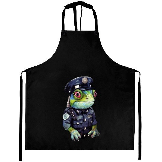 Chameleon policewoman Aprons
