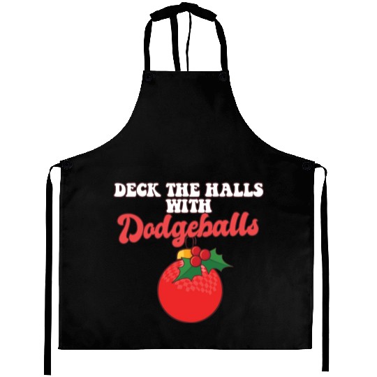 Dodgeball Player Coach Christmas Balls Deck The Aprons