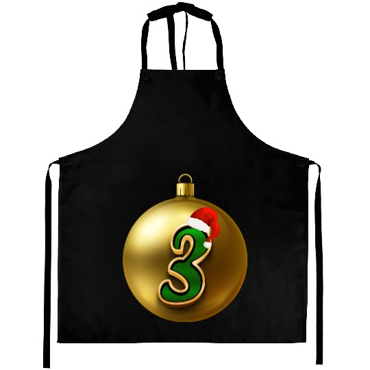 3rd Xmas Party - Age Number Three Years Aprons