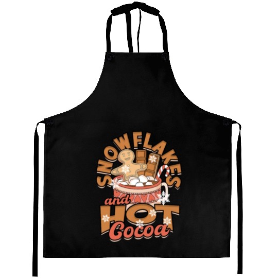 Snowflakes and Hot Cocoa - Snow Aprons