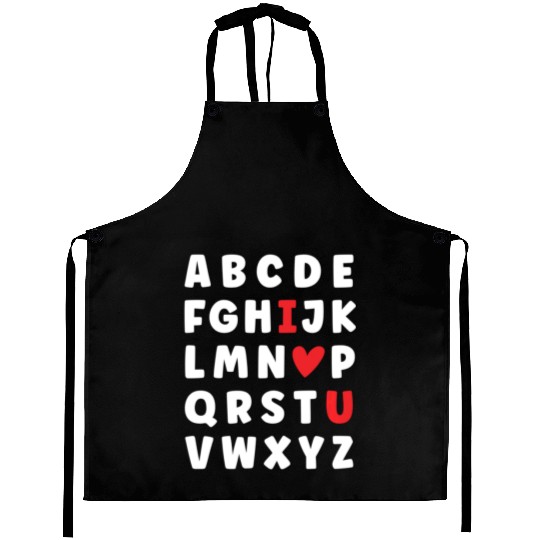 I Love You English Teacher Valentines Day Heart Aprons