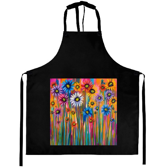 Wildflowers graffiti Aprons
