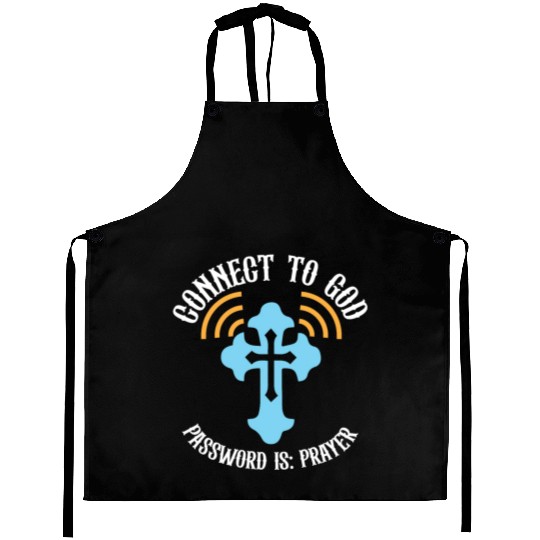 Connect to God I Love Jesus Believer Scripture Aprons