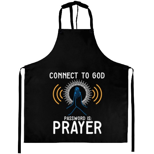 Connect to God I Love Jesus Believer Worship Aprons