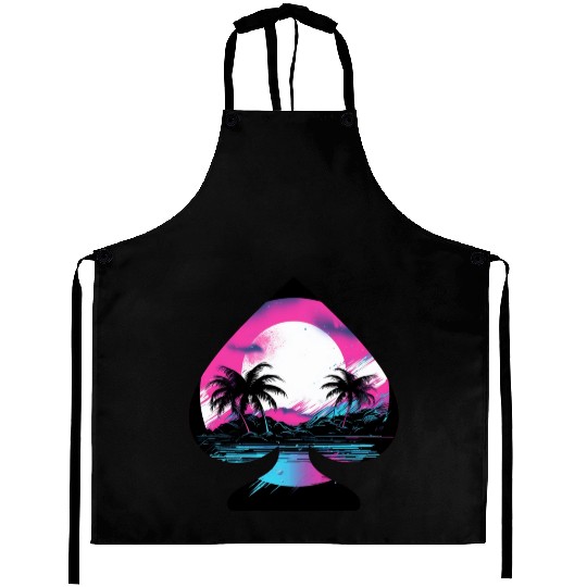 Tropical Synthwave Aprons