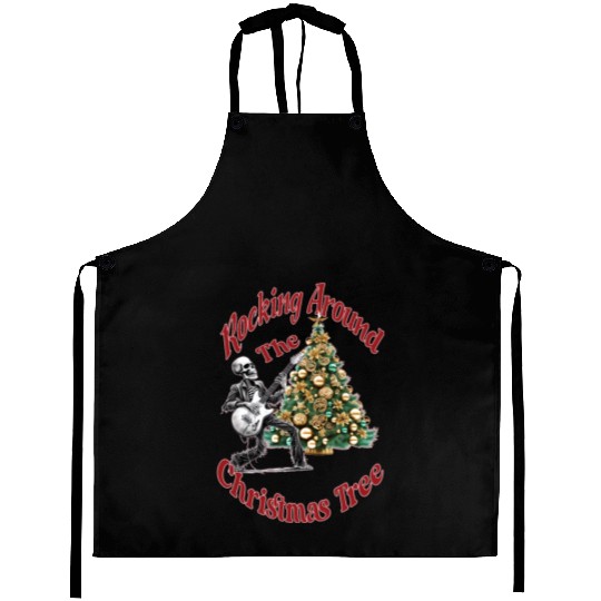 Rocking Around the Christmas Tree Skeleton Aprons,