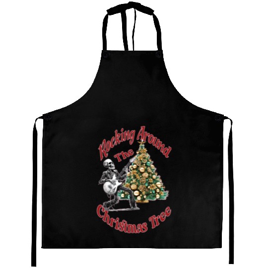 Rocking Around the Christmas Tree Skeleton Aprons,