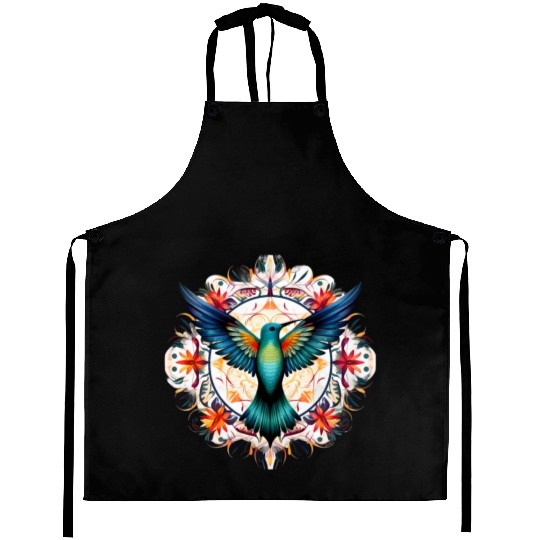 Hummingbird Mandala Art Aprons