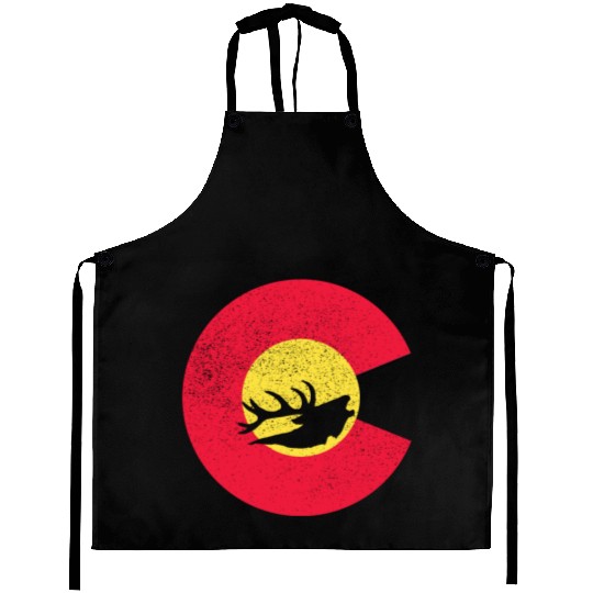 Colorado Flag Logo Elk Hunting Aprons