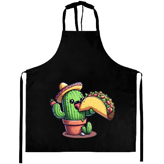 Mexican taco cactus Aprons