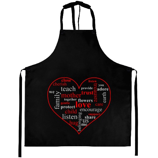 Family Love Heart Aprons