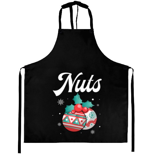 Christmas Nuts Santa Snowflakes Candy Canes Winter Aprons