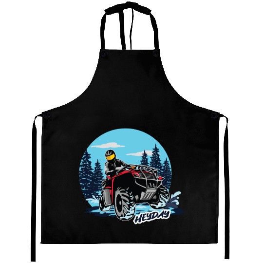 ATV/Quad "Winter Riding" style logo. By "Hey Day" Aprons