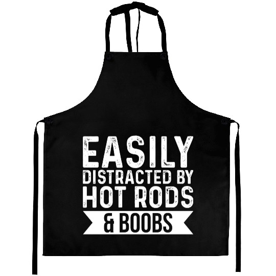 Hot Rods Boobs Car Gear Head Mechanic Easily Aprons