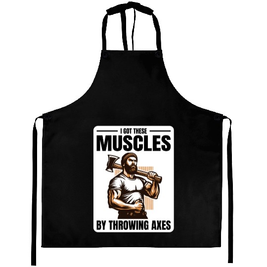 Muscle-Forged Mastery: Lumberjack's Axe Throwing Aprons