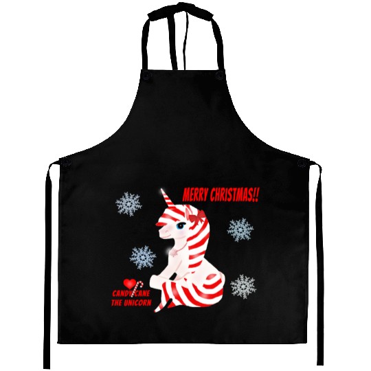 "Candy Cane the Unicorn" (Snowflake Snuggliezz) Aprons