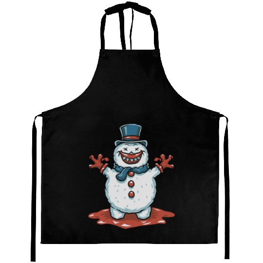 frosty snowman creepy Aprons