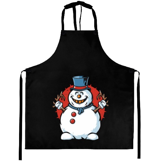 frosty snowman creepy Aprons