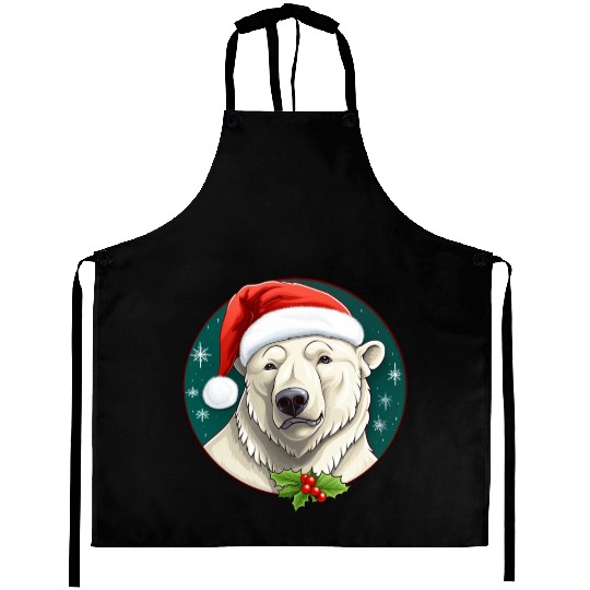 Polar bear Christmas Aprons