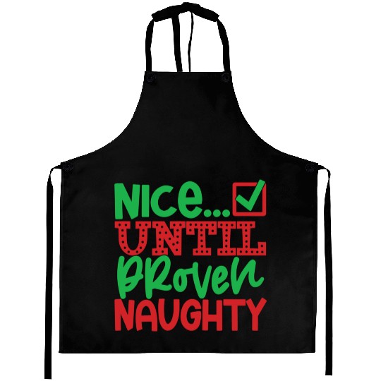 Festive Holiday Cheat Sheet Typography Aprons