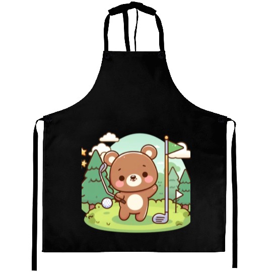 Golfing bears Aprons