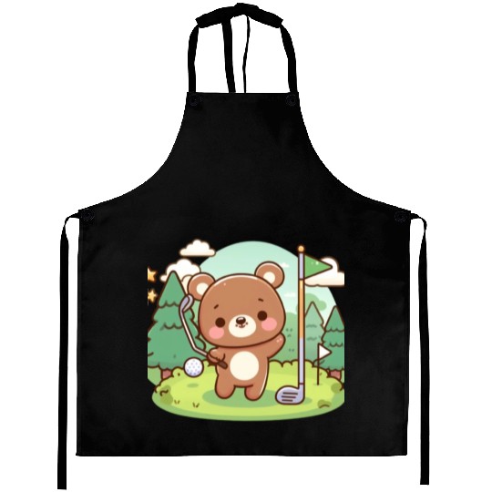 Golfing bears Aprons