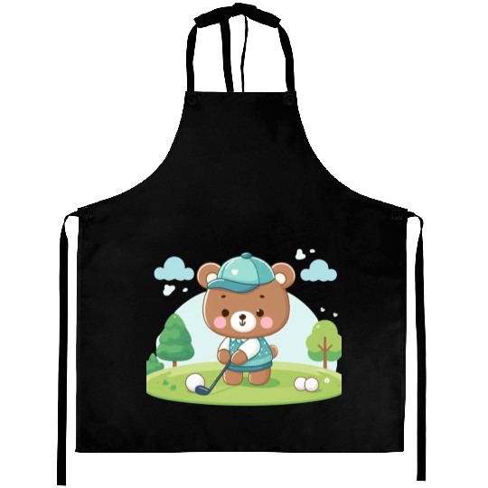 Golfing bears Aprons