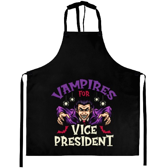 Vampires For Vice President Halloween Voting Meme Aprons