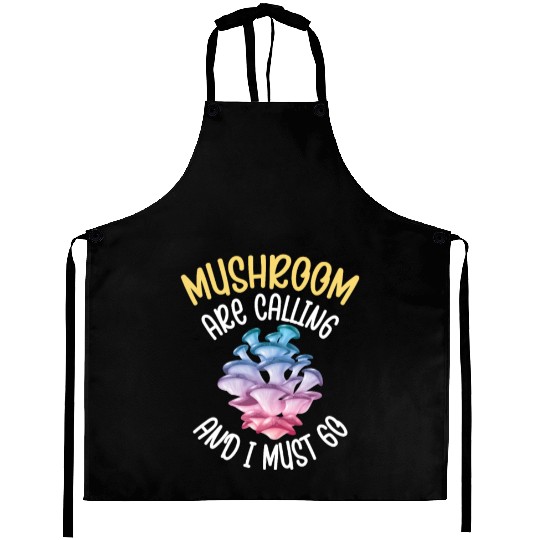 Funny Mushroom Hunting Fungi Mycologist Hiking Aprons
