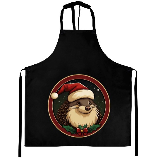 Hedgehog Christmas Aprons